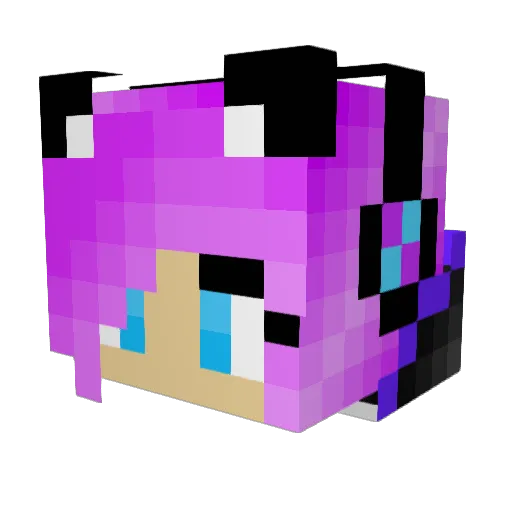 CT123 Minecraft avatar head, 3D render