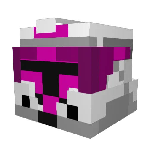 CT8181 Minecraft avatar head, 3D render