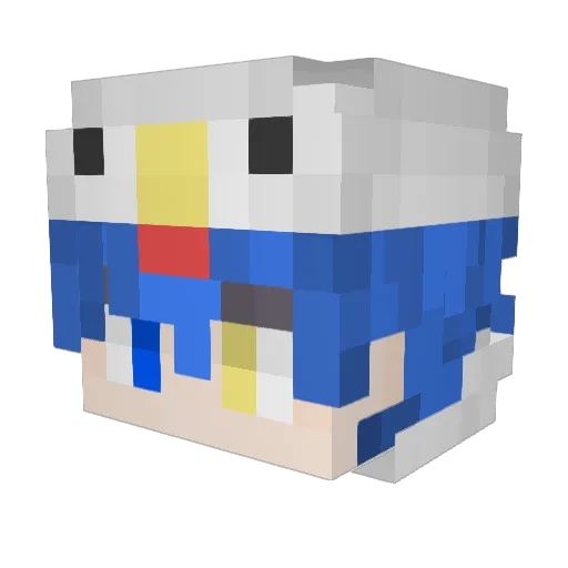 CT9A Minecraft avatar head, 3D render