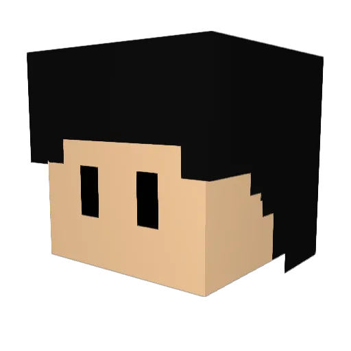 CTBTR Minecraft avatar head, 3D render