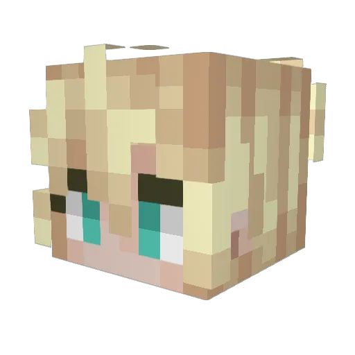 CTC2020 Minecraft avatar head, 3D render