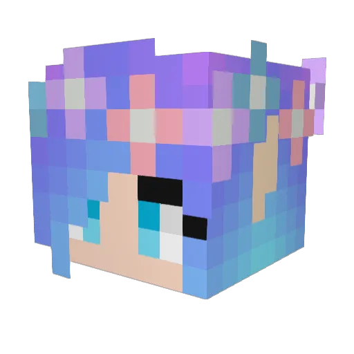 CTDM512 Minecraft avatar head, 3D render
