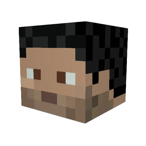 CTK01 Minecraft avatar head, 3D render