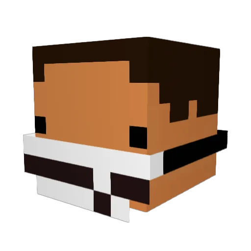 CTKz Minecraft avatar head, 3D render