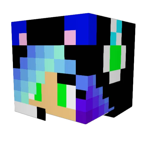 CTLam_ Minecraft avatar head, 3D render