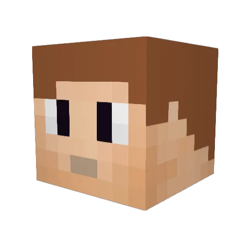 CTOMF Minecraft avatar head, 3D render