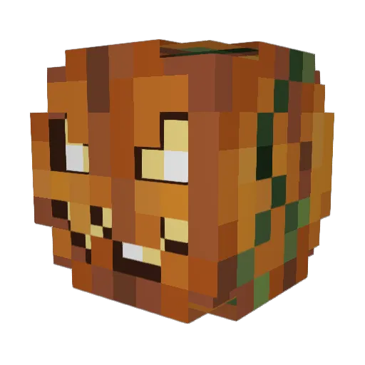 CTO_20 Minecraft avatar head, 3D render