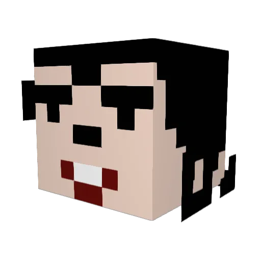 CTPG Minecraft avatar head, 3D render
