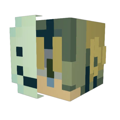 CTY_ComeBack Minecraft avatar head, 3D render