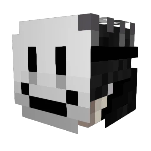 CT_13 Minecraft avatar head, 3D render