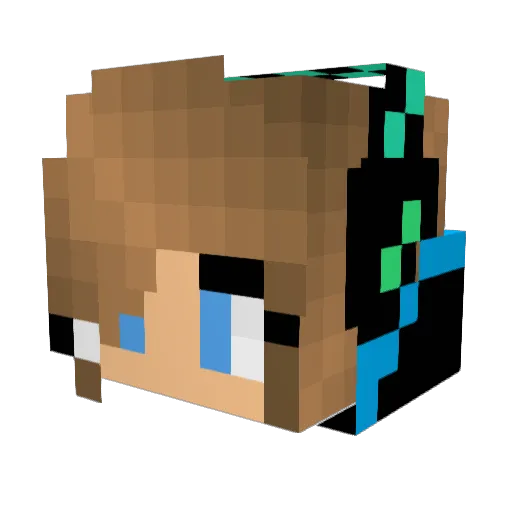 CT_Spyro Minecraft avatar head, 3D render