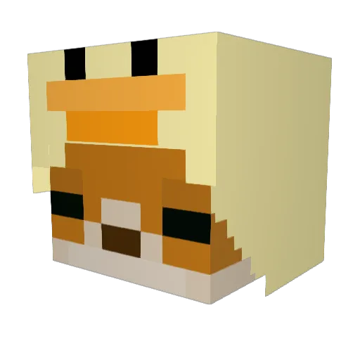 CTakahashi Minecraft avatar head, 3D render