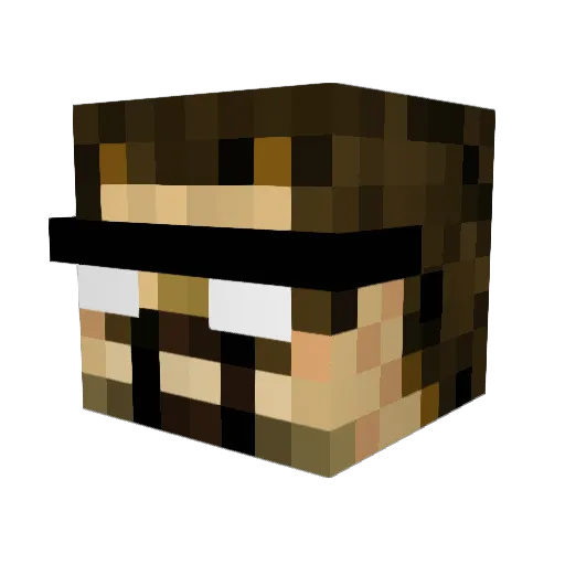 CTscan Minecraft avatar head, 3D render