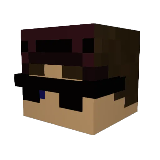 CUBE9222 Minecraft avatar head, 3D render