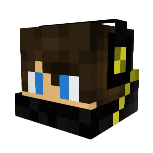 CUBEIFIED Minecraft avatar head, 3D render