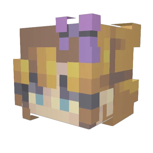 CUBENSIS1 Minecraft avatar head, 3D render