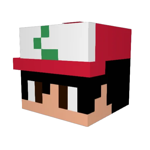 CUBPC Minecraft avatar head, 3D render