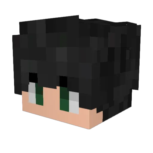 CUBREBOCAS Minecraft avatar head, 3D render