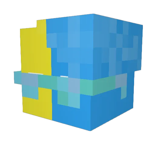 CUMnari Minecraft avatar head, 3D render
