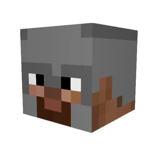 CURB3R Minecraft avatar head, 3D render