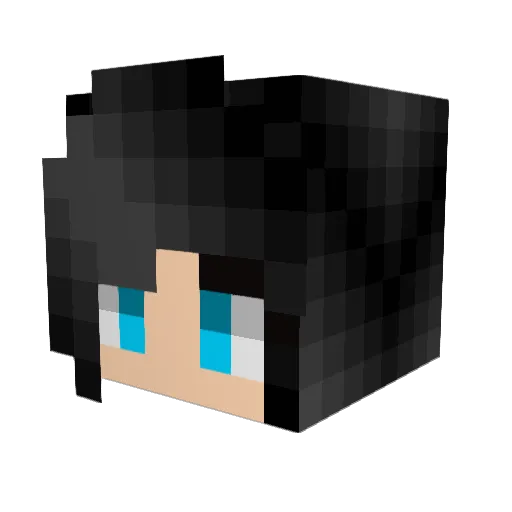 CURESMILE Minecraft avatar head, 3D render