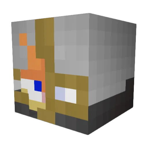 CUSTOMPYTHON483 Minecraft avatar head, 3D render