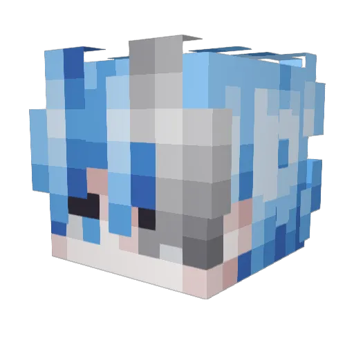 CUTEBOYR1 Minecraft avatar head, 3D render