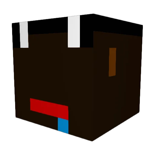 CUTE_GOAT1 Minecraft avatar head, 3D render
