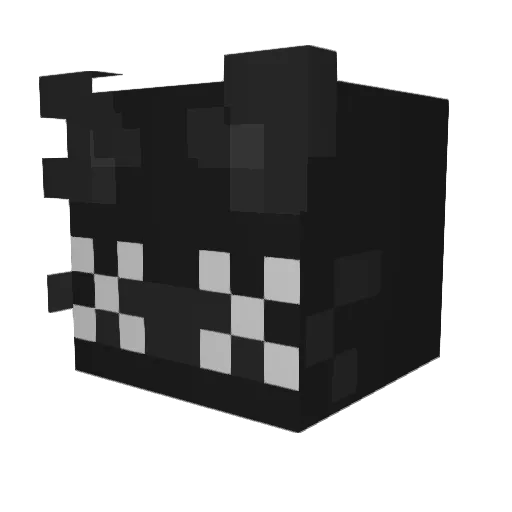 CUTE_KITTEY Minecraft avatar head, 3D render