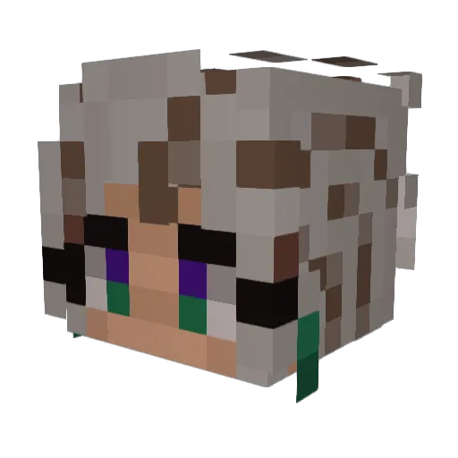CVRI1324 Minecraft avatar head, 3D render