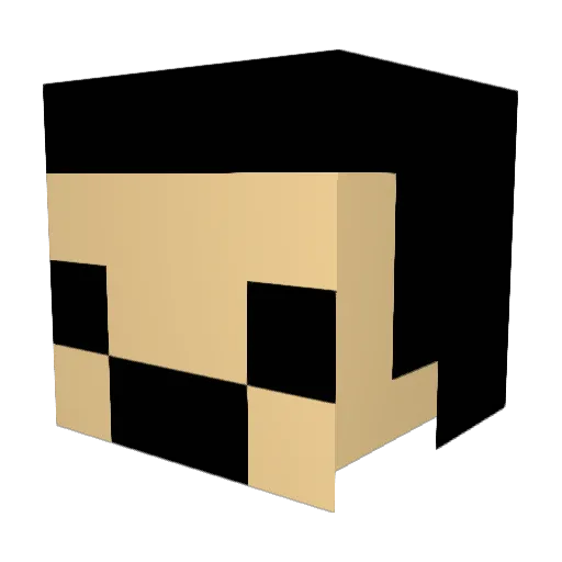 CVSMIX3S Minecraft avatar head, 3D render
