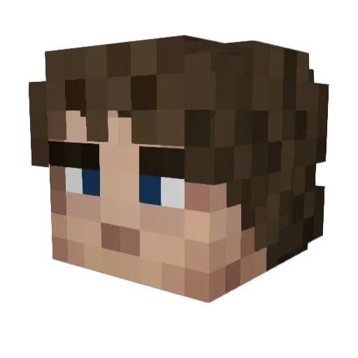 CVZ1 Minecraft avatar head, 3D render