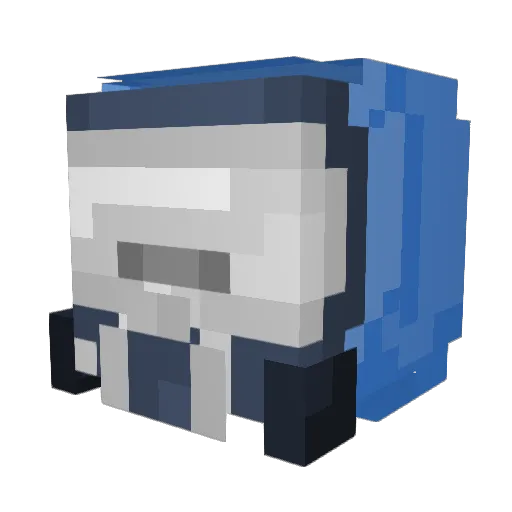 CV_Bubbles Minecraft avatar head, 3D render
