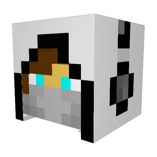 CVdog03 Minecraft avatar head, 3D render