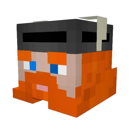 CVoide Minecraft avatar head, 3D render
