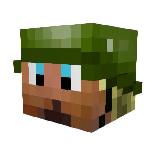 CWERS Minecraft avatar head, 3D render