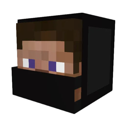 CWY0222 Minecraft avatar head, 3D render