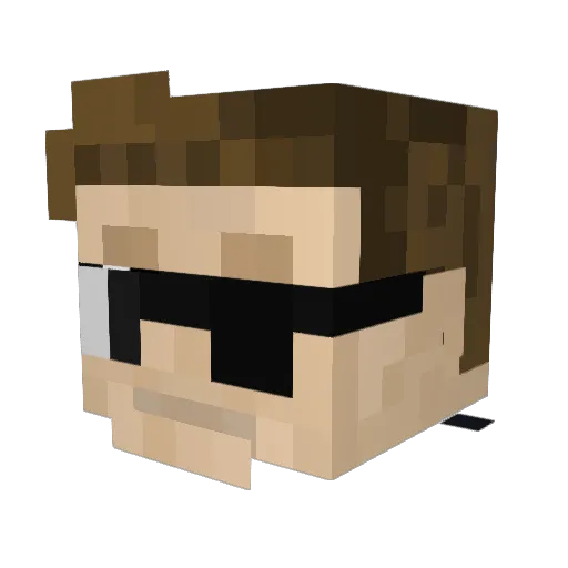 CWolf59 Minecraft avatar head, 3D render