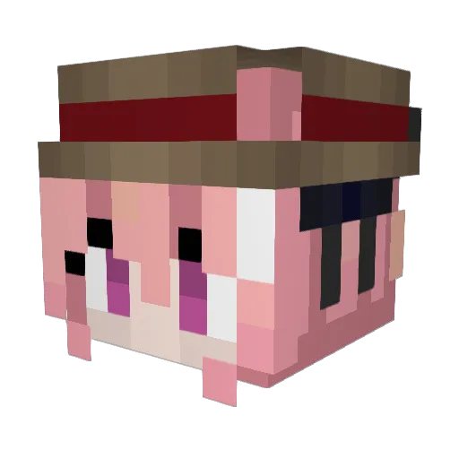 CXIS0N Minecraft avatar head, 3D render