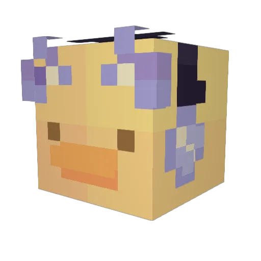 CXLII42 Minecraft avatar head, 3D render