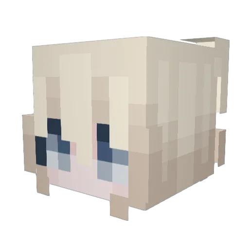 CXY2330 Minecraft avatar head, 3D render