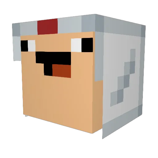 CYB3RSPAC3 Minecraft avatar head, 3D render