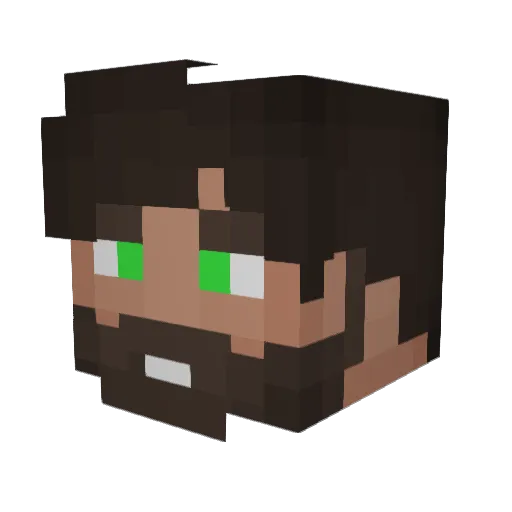 CYBERMECHANIC Minecraft avatar head, 3D render