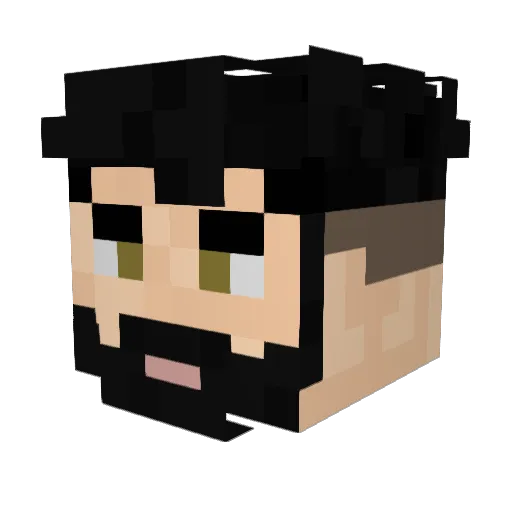 CYBER_X0 Minecraft avatar head, 3D render