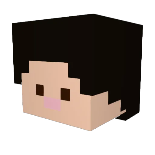 CYBS1115 Minecraft avatar head, 3D render