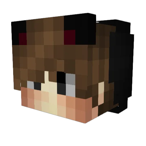 CYHN65 Minecraft avatar head, 3D render