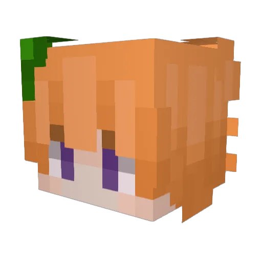 CYL12 Minecraft avatar head, 3D render