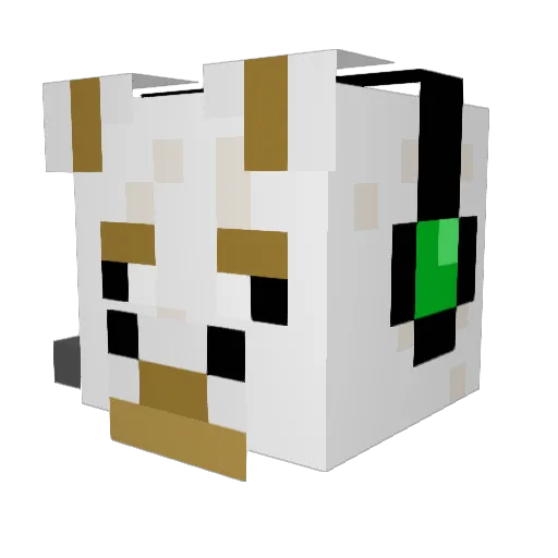 CYLPLLamas Minecraft avatar head, 3D render