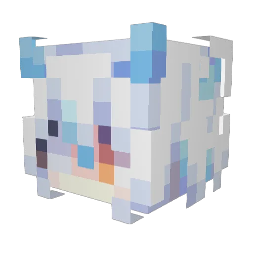 CYL_0906 Minecraft avatar head, 3D render