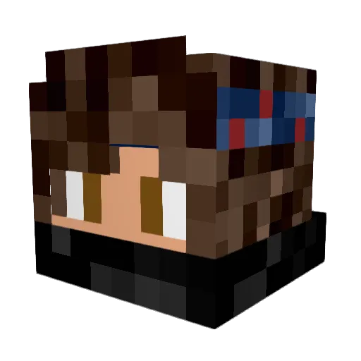 CYRILPoutine Minecraft avatar head, 3D render